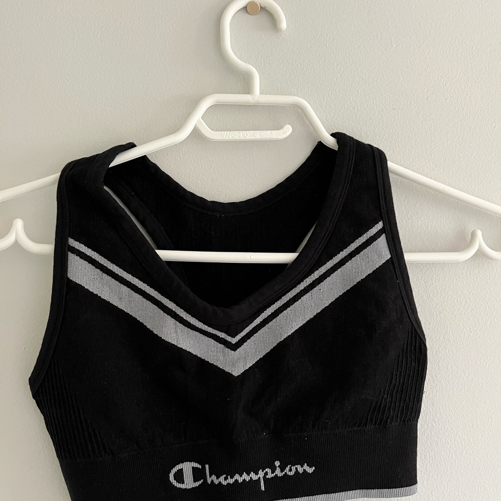 Champion Women's Black and Gray Top